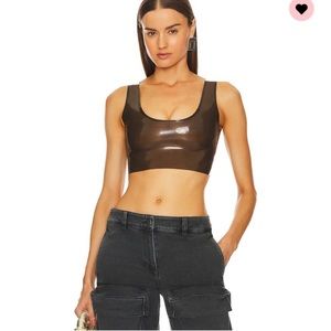 NBD latex crop top from revolve